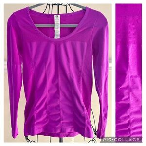 Fabletics Long Sleeve Magenta Purple Athletic Top